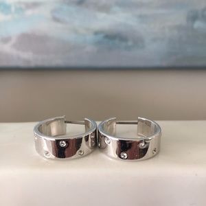 Authentic Swarowski crystal hoop earrings